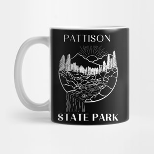 Pattison State Park Waterfall Landscape in the Forest. Mug